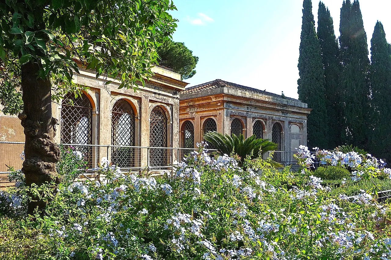 The Farnese Gardens on the Palatine Hill, with the Aviaries